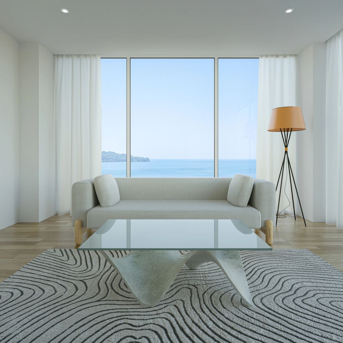 Bright, modern living space