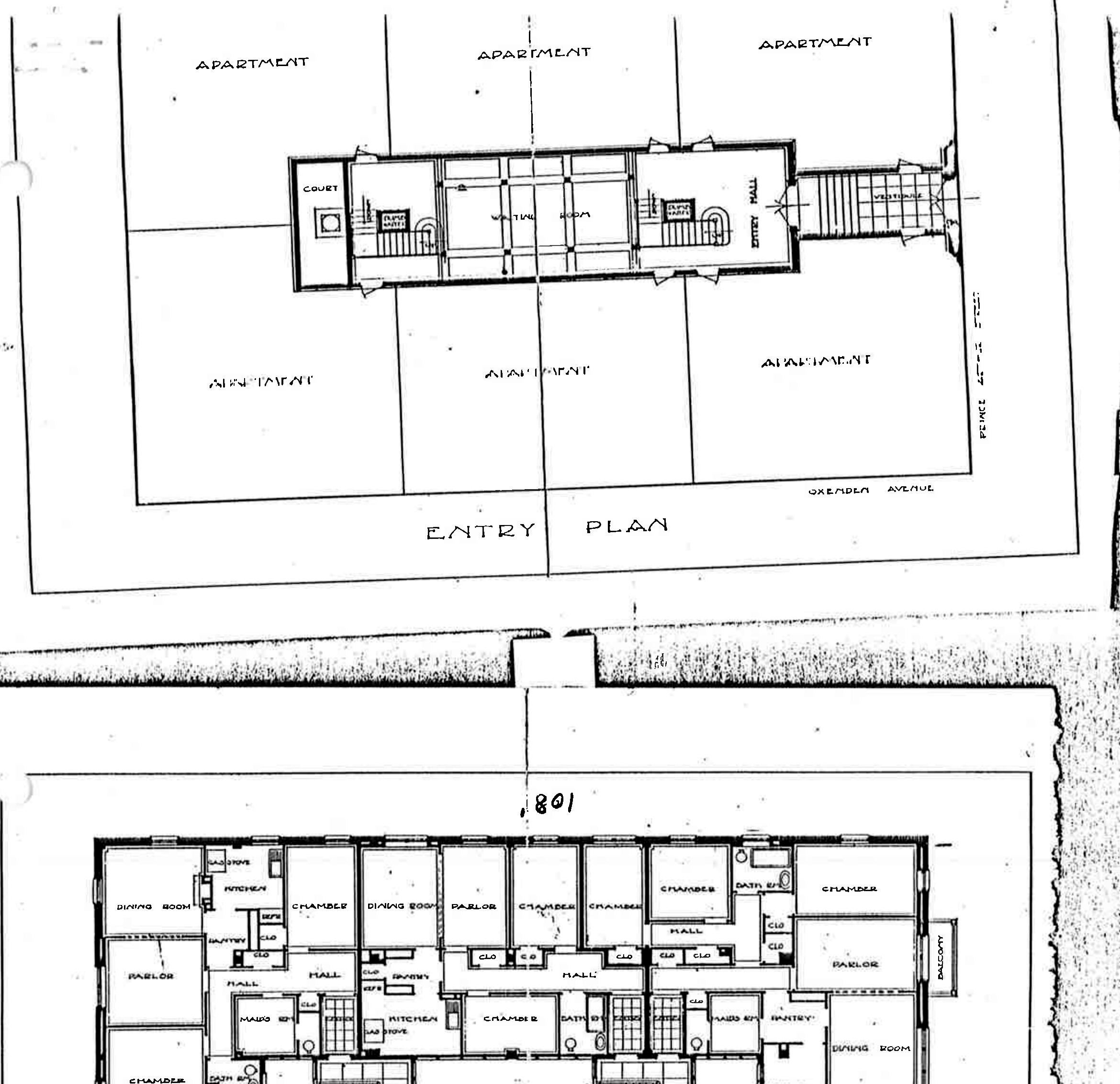 Original 1911 floor plans of The Rigi